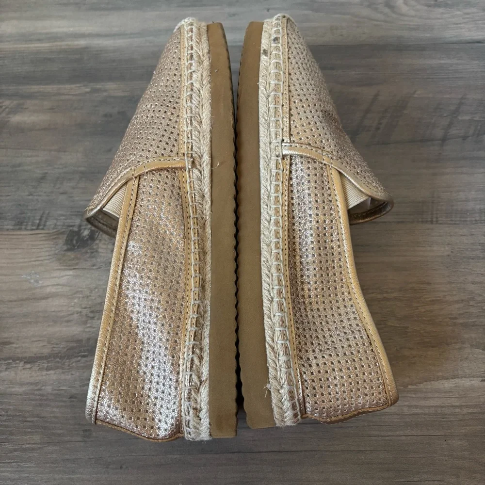 Michael Kors‎ Gold Glitter Espadrilles Flats Size 8.5